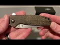 Kizer Gemini review in Burlap Micarta Mojave Outdoors exclusive