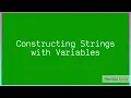 Constructing strings with variables javascript Javascript Full Course