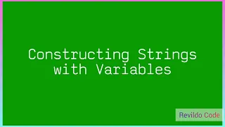 Constructing strings with variables javascript Javascript Full Course