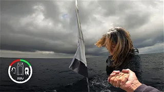 #133 MASSIVE BLOW at 33 knots RIPPED our SAIL in the MED | Sailing Sisu Leopard 45 Catamaran