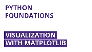 Visualization with MatPlotLib Python Foundations Part