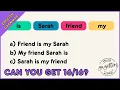 Unscramble English Sentences Quiz for Beginners 15 1 Bonus Questions Part 1