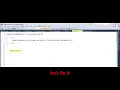 MVC - Fix Error