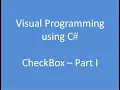 Lecture Visual Programming using C - CheckBox