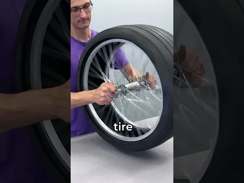 What happens when you put a car tire on a bike? 🚲🤔