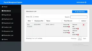 Payroll Management System in PHP MySQL with Source Code