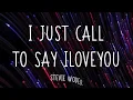 Download Lagu I JUST CALL TO SAY ILOVEYOU | STEVIE WONDER