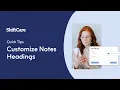 Customize Notes Headings