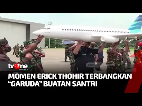 Erick Thohir Jajal Miniatur Pesawat Buatan Santri Asal Sampang