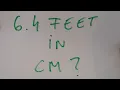 6 4 feet in cm