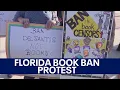 Protestors argue against banned books in Brevard County