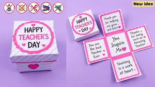 DIY Happy Teacher’s Day Gift Box No Glue /cute greeting card  paper craft  Expulsion box /Easy Craft
