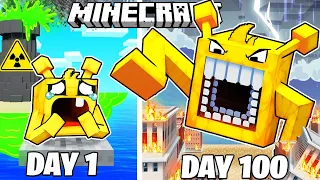 I Survived 100 Days as SPRUNKI EATER in Minecraft!