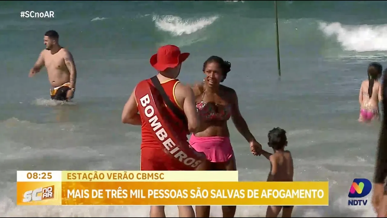Operação Estação Verão do Corpo de Bombeiros de SC salva mais de três mil pessoas de afogamentos