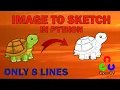 Image to sketch using python OpenCV project python projects for beginners project maker