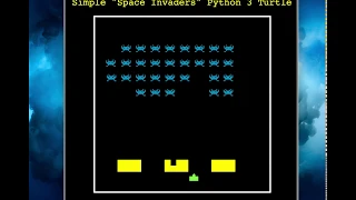 Simple Space Invaders with Python 3 and Turtle and animated gif