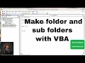 How to make folder and sub folders with VBA