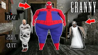 Playing as Granny and Grandpa vs Fat Spider-man | New Mod - Gameplay Animation (fun mix 9)