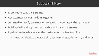 Supervised and Unsupervised Learning with Python - Creating a Training Pipeline packtpub com