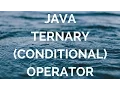 Java Ternary Operator manohar academy