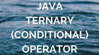Java Ternary Operator manohar academy
