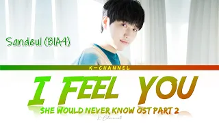 Download I Feel You (만져져) - Sandeul 산들(B1A4) | She Would Never Know 선배, 그 립스틱 바르지 마요 OST Part 2 | Han/Rom/Eng MP3