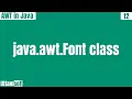 Font class in java awt use of explain in hindi
