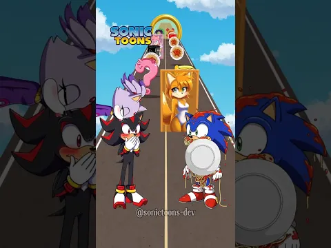 Sonic New Kiss Run Pasta or Color Challenge! Sonic vs Shadow Epic Battle #sonic #sonicthehedgehog