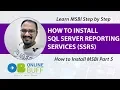 How to Install Sql Server Reporting Services SSRS Step by Step Part 5 Install MSBI