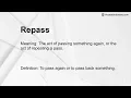 Repass Meaning