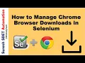 How to Manage Chrome Downloads in Selenium Java Simple and Easy setup