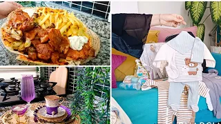 مشتريات ملابس للبيبي فطور بان كيك مع ولادي اطيب فخاد دجاجة بالفرن على طريقتي 