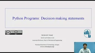 Python Programs Decision making statements