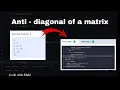 anti-diagonal of a matrix