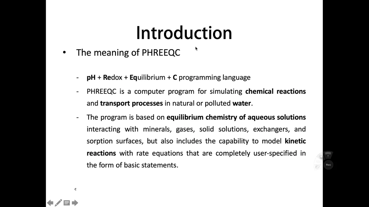 자연수지구화학 연습_introduction to PHREEQC
