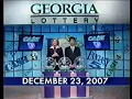 Georgia Lottery Cash 3 Evening Drawing December 23 2007
