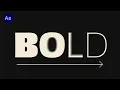 How to Animate Font Weight in After Effects Kinetic Typography Pro Tip