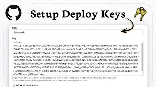 How to add deploy keys on GitHub Add Server Key