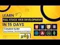 Learn Full Stack Web Development in 15 days Roadmap Complete guide Tamil