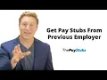 How To Get Pay Stubs From Previous Employer