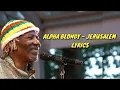 Alpha Blondy - Jerusalem Lyrics