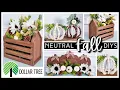 NEW DOLLAR TREE DIY Neutral FALL Crafts Transform Dollar Store Items into HIGH-END Home Decor
