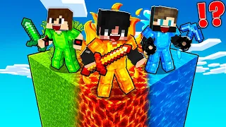 ماين كرافت حـرب جزر الحـظ ولكن النار ضد الماء ضد العشب 