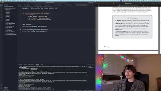 LIVE Python Crash Course Walkthrough Chapter 8 Part 2 Learning Python for Beginners
