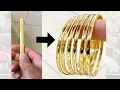 Making Solid 22K Gold Bangles from a bar of Gold Jewelry Making How it s made 4K