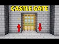 Minecraft How To Build A Working Super Easy Castle Gate In Bedrock