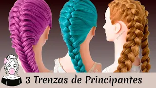 Peinados para Principiantes ✨ Aprende Trenzas Francesa, Espiga y Holandesa Paso a Paso