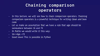PRES6 CHAINING COMPARISON OPERATORS