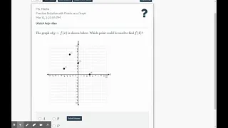 Function Notation with points on a Graph