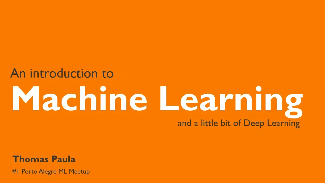 Introdução a Machine Learning - Thomas Paula